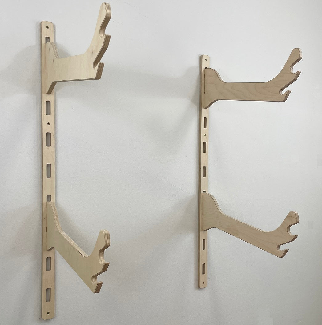 Dry Stack Kayak Storage Rack – Baltic Birch, Adjustable Arms & Gear Hooks