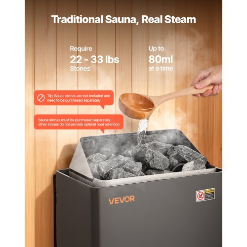 VEVOR 2kW Electric Sauna Heater – 120V Sauna Stove, Model SCA-20NS