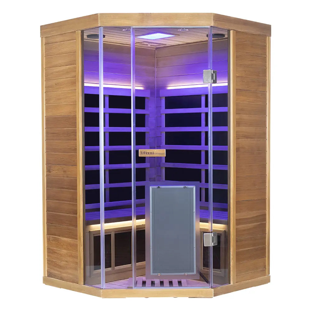 Wizzisaunas SR07 2–3 Person Infrared Sauna – Canadian Red Cedar, Smart App & Red Light Therapy