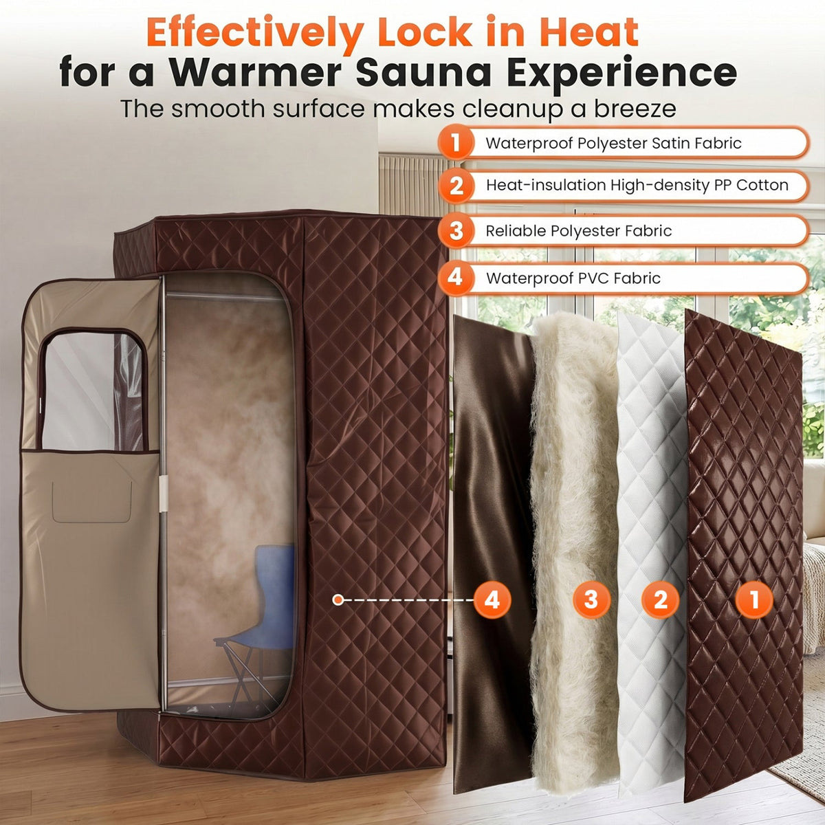 Portable Steam Sauna Tent – 800W Steamer, 3L Tank & Adjustable Temperature Control