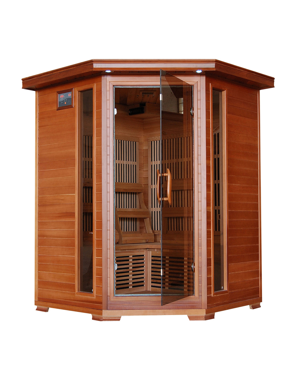 HeatWave SA1312 Hudson Bay 3-Person Corner Infrared Sauna – Canadian Cedar