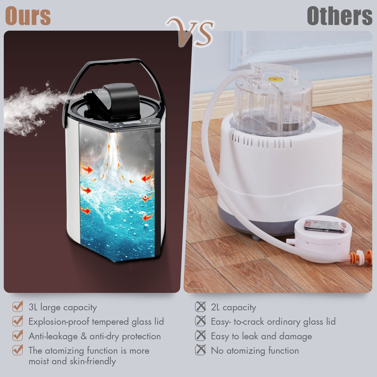 Portable Steam Sauna Tent with 800W Steamer, Folding Chair & Foot Massage Roller