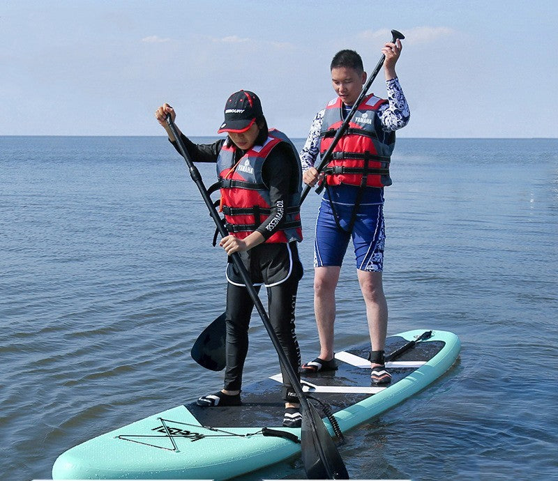 10'6" Inflatable Stand-Up Paddleboard – PVC SUP with Pump, Fin, Leash & Repair Kit