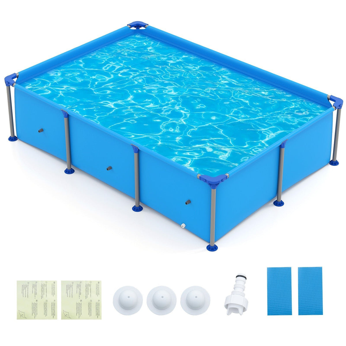 690/978/1158/1617 Gal Outdoor Family Swimming Pool with Metal Frame - Aloha Swim Wellness