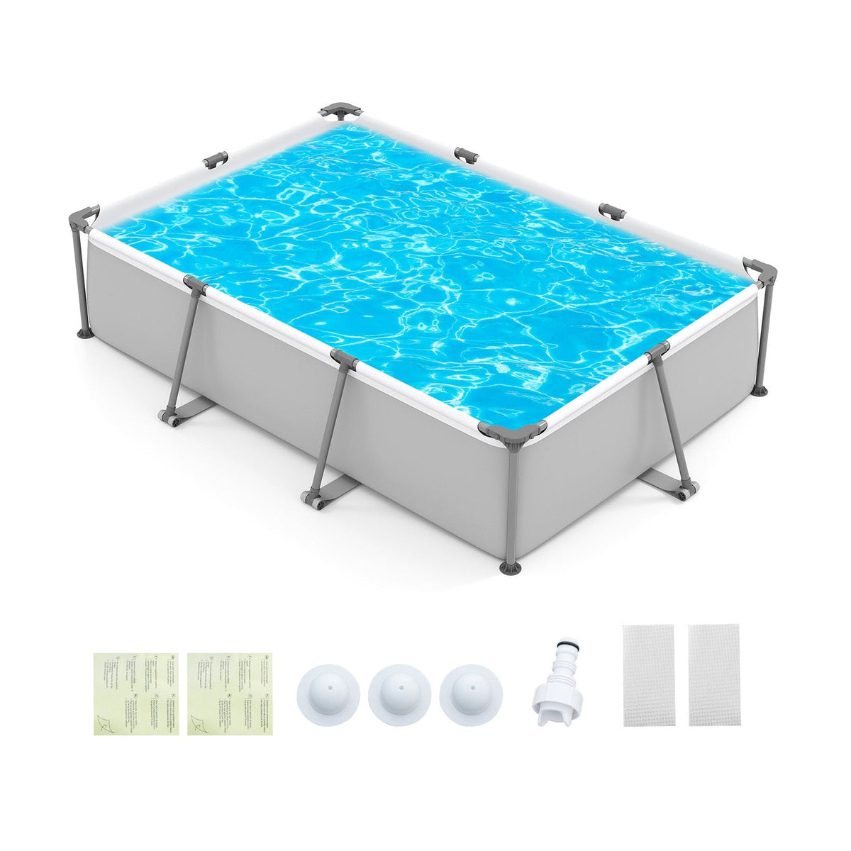 690/978/1158/1617 Gal Outdoor Family Swimming Pool with Metal Frame - Aloha Swim Wellness