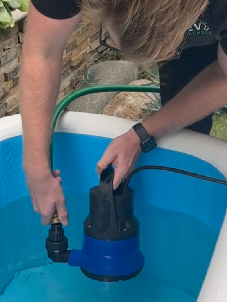 RevX Cold Plunge Drain Pump – 3/4 HP, 39 GPM, Garden Hose Compatible