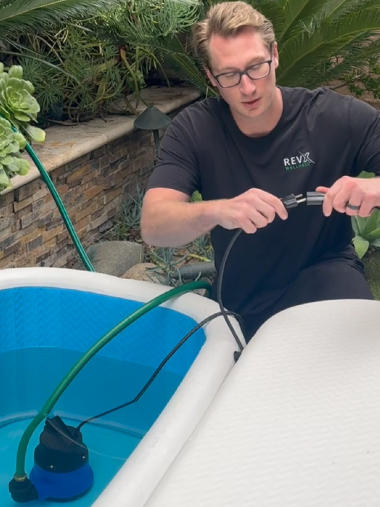 RevX Cold Plunge Drain Pump – 3/4 HP, 39 GPM, Garden Hose Compatible