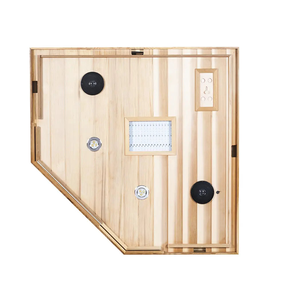 Wizzisaunas SR07 2–3 Person Infrared Sauna – Canadian Red Cedar, Smart App & Red Light Therapy
