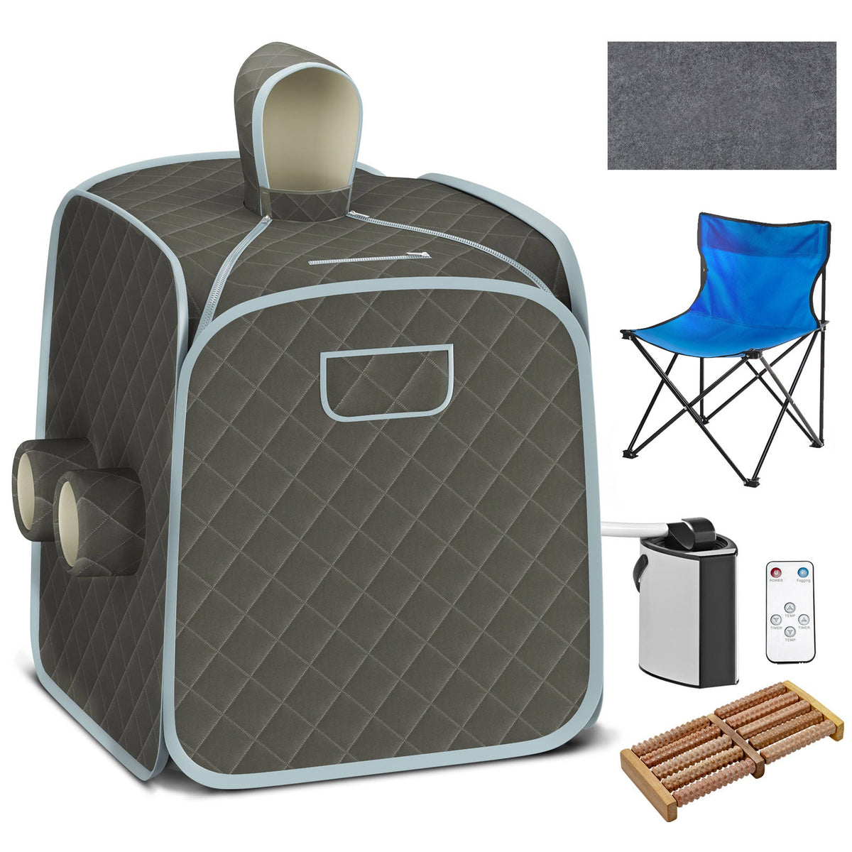 800W Portable Steam Sauna Tent – 3L Stainless Steel Steamer with Adjustable Controls