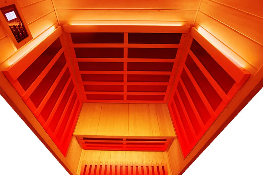 Wizzisaunas SH02 2-Person Infrared Sauna – Hemlock Wood, Smart App & Red Light Therapy