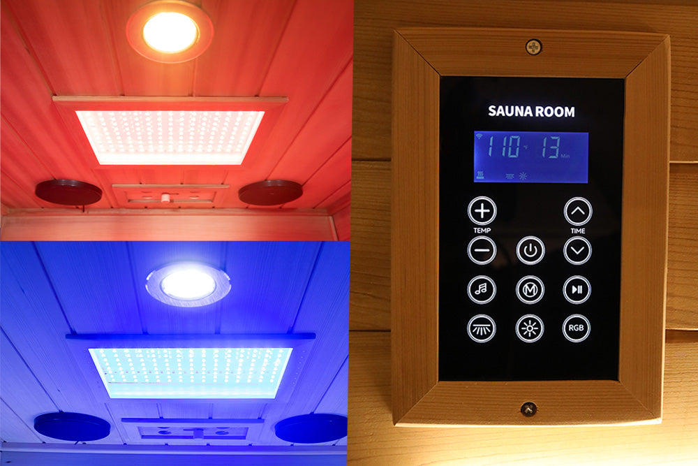 SR01 1-Person Far Infrared Sauna – Canadian Red Cedar, Bluetooth Audio & LED Lighting