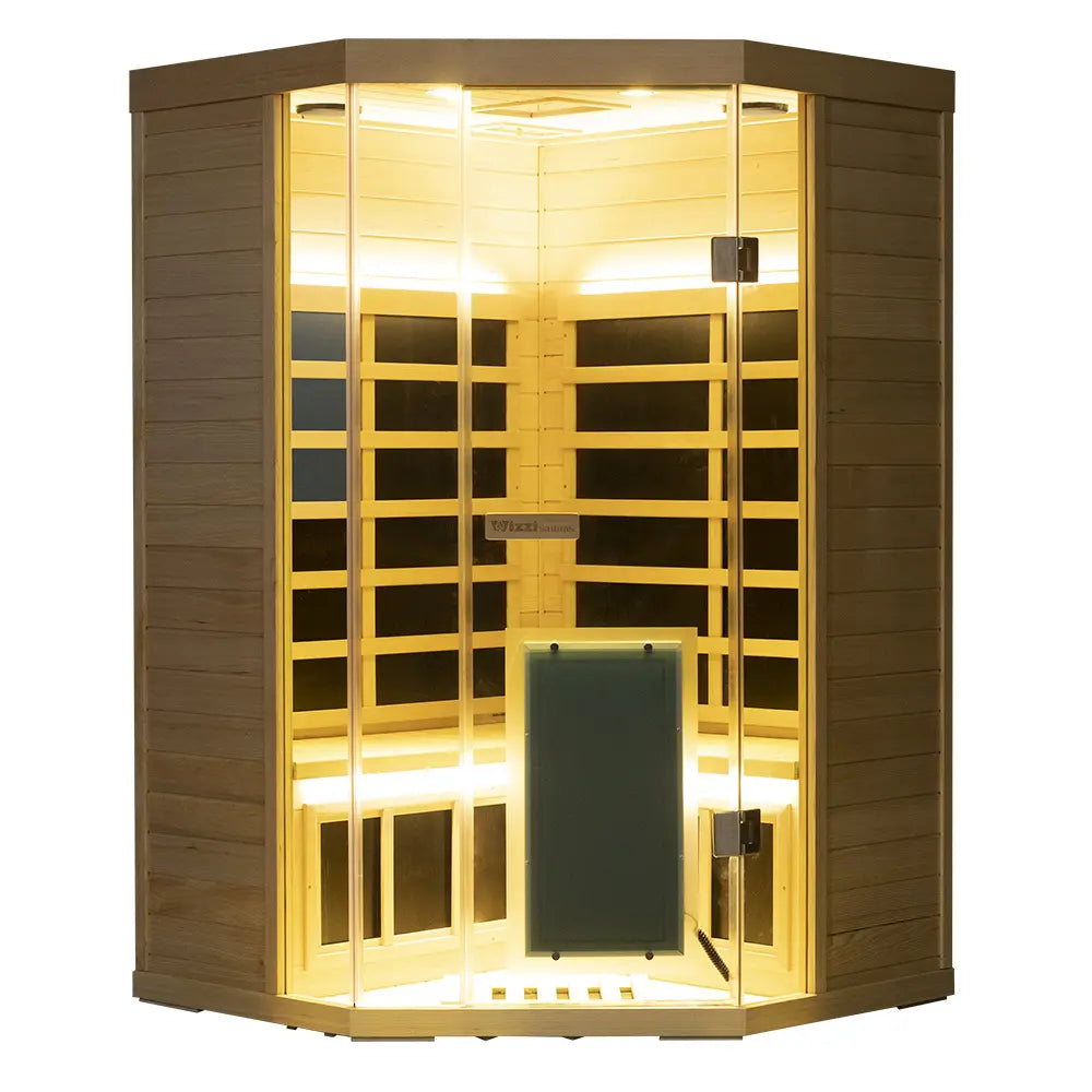 Wizzisaunas SH07 2–3 Person Infrared Sauna – Smart App Control, Red Light & Chromotherapy