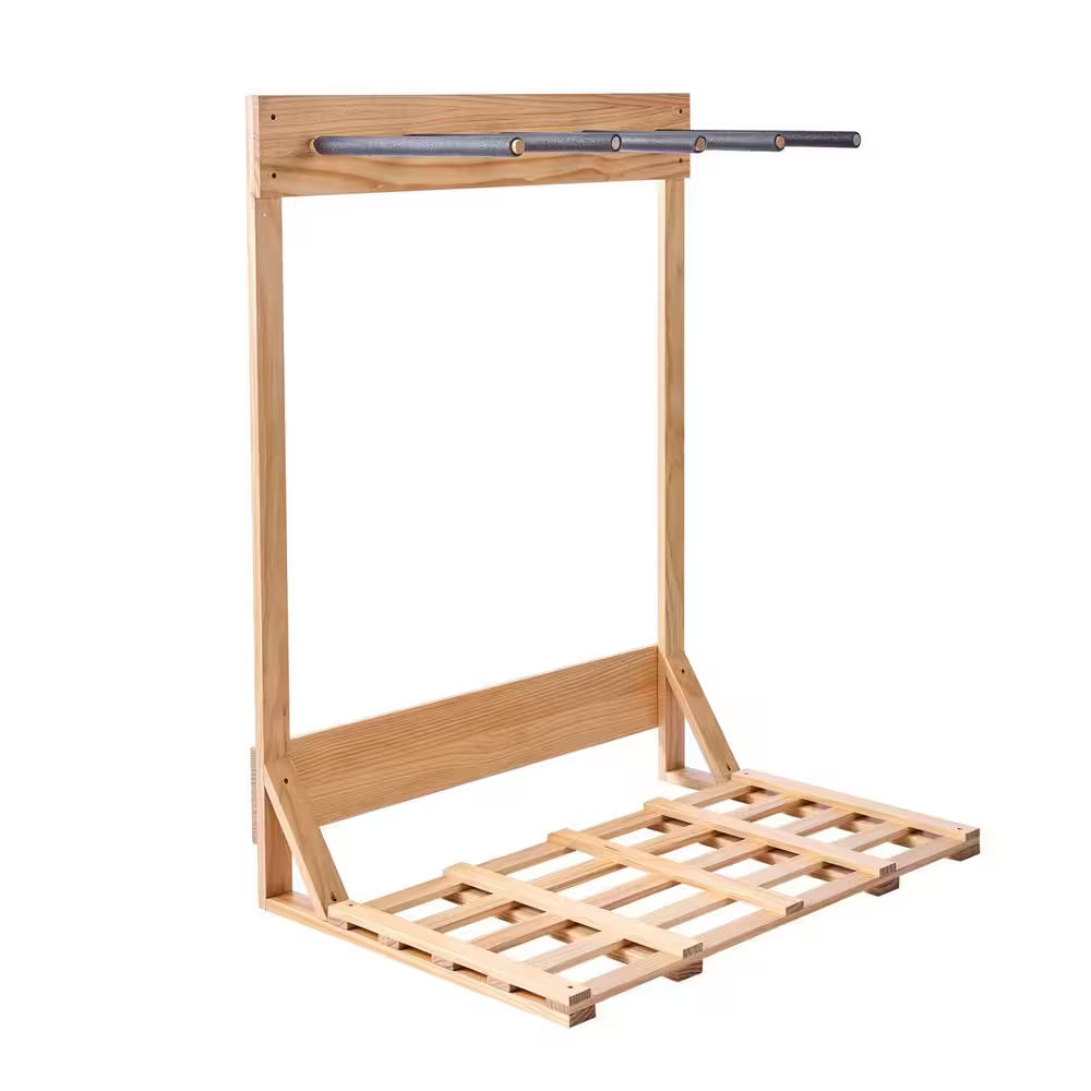 Vertical Surfboard Stand, 4 Tiers Wooden Surfboard Rack for Storage and Display, Freestanding Board Stand Organizer