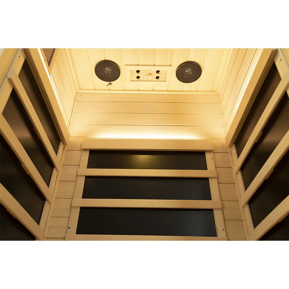 Single-Person Infrared Sauna – Compact Hemlock Wood Sauna for Home Wellness