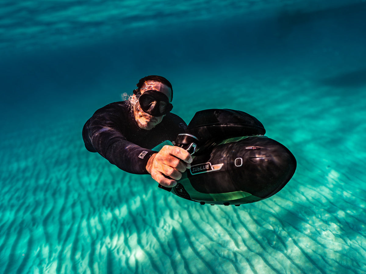 SUBLUE VAPOR Pro Underwater Scooter – 7.46 MPH Pump-Jet Performance with Dual Batteries