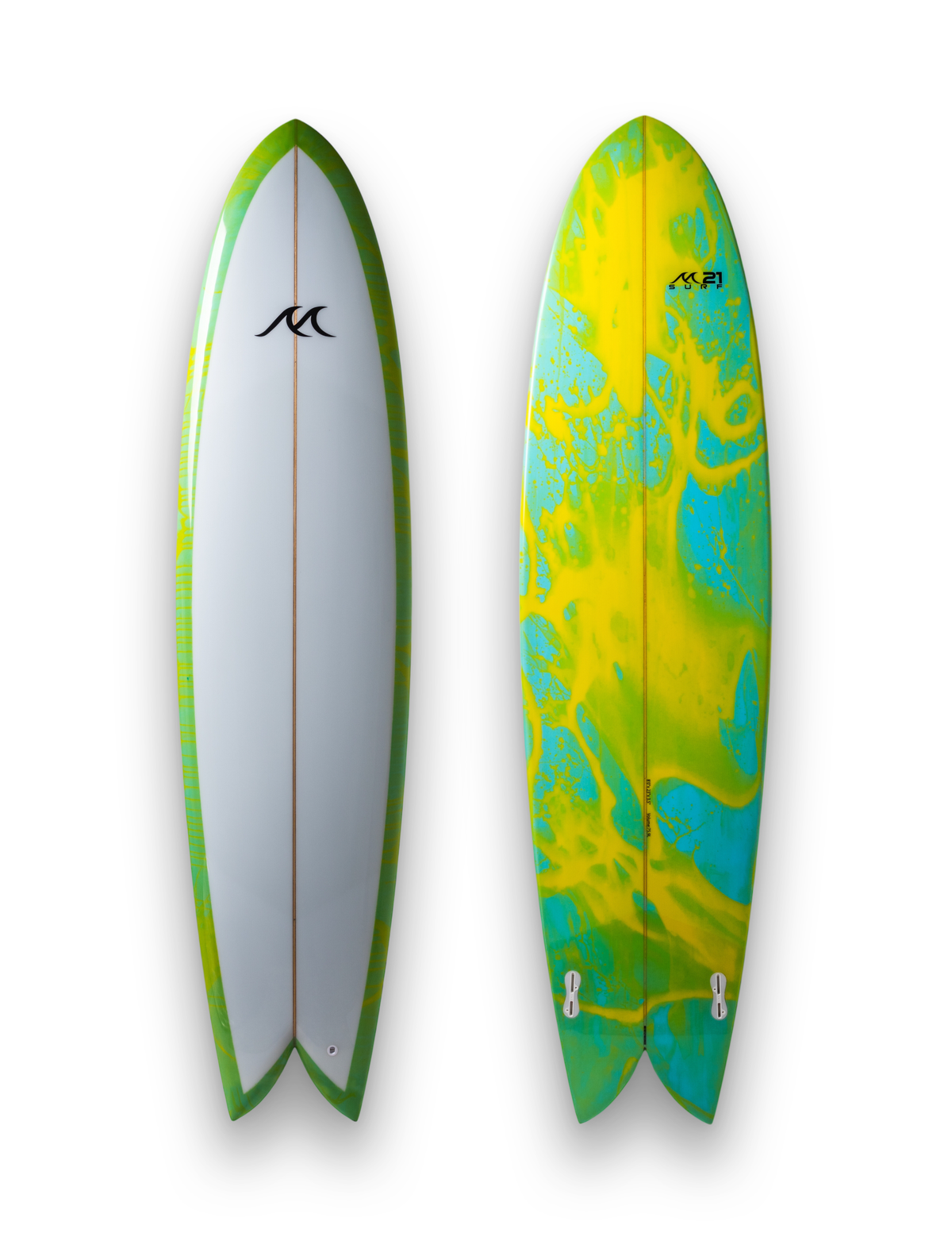 Angry Sardine Surfboard – Twin-Fin Mid-Length with Fish Speed & Longboard Glide