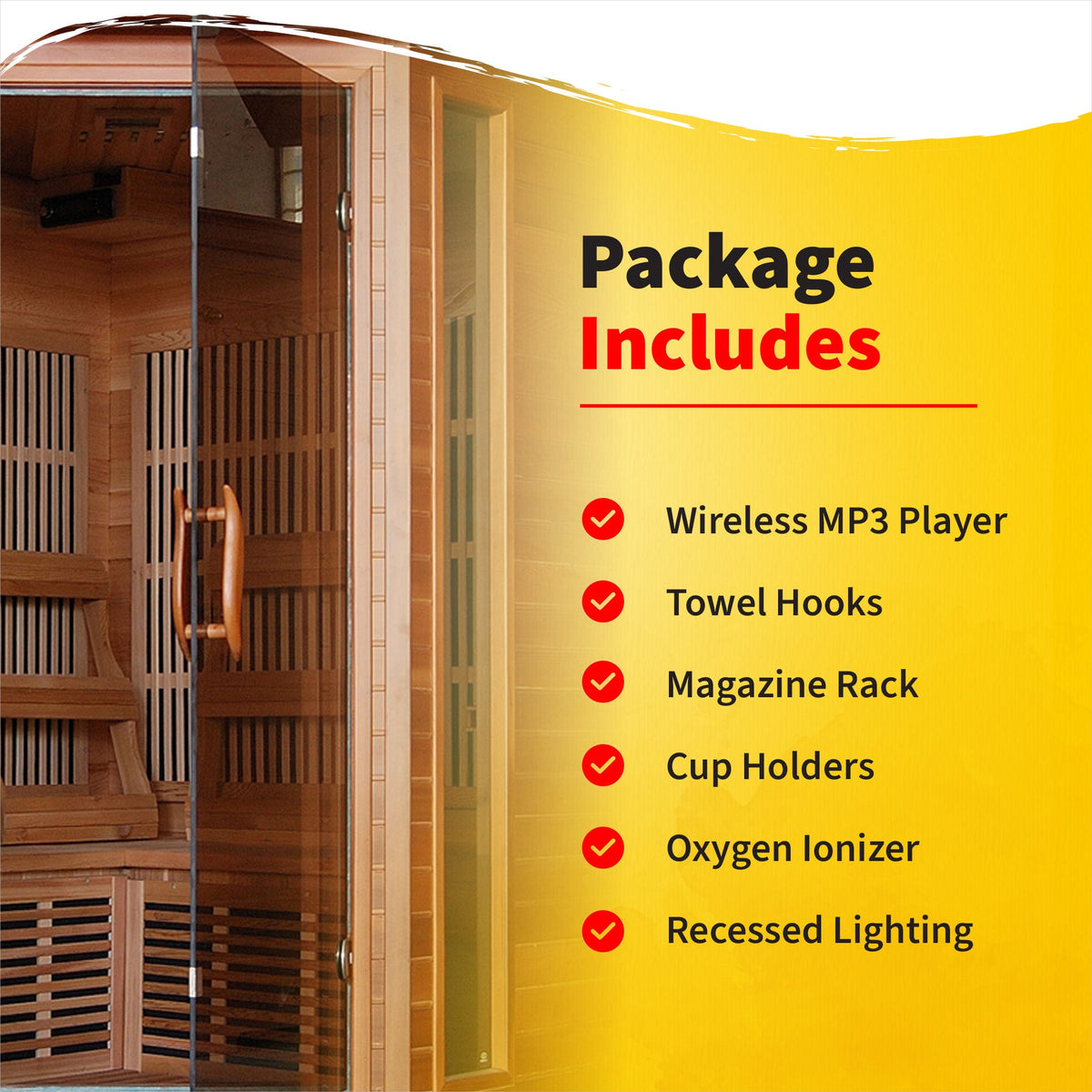 HeatWave SA1312 Hudson Bay 3-Person Corner Infrared Sauna – Canadian Cedar