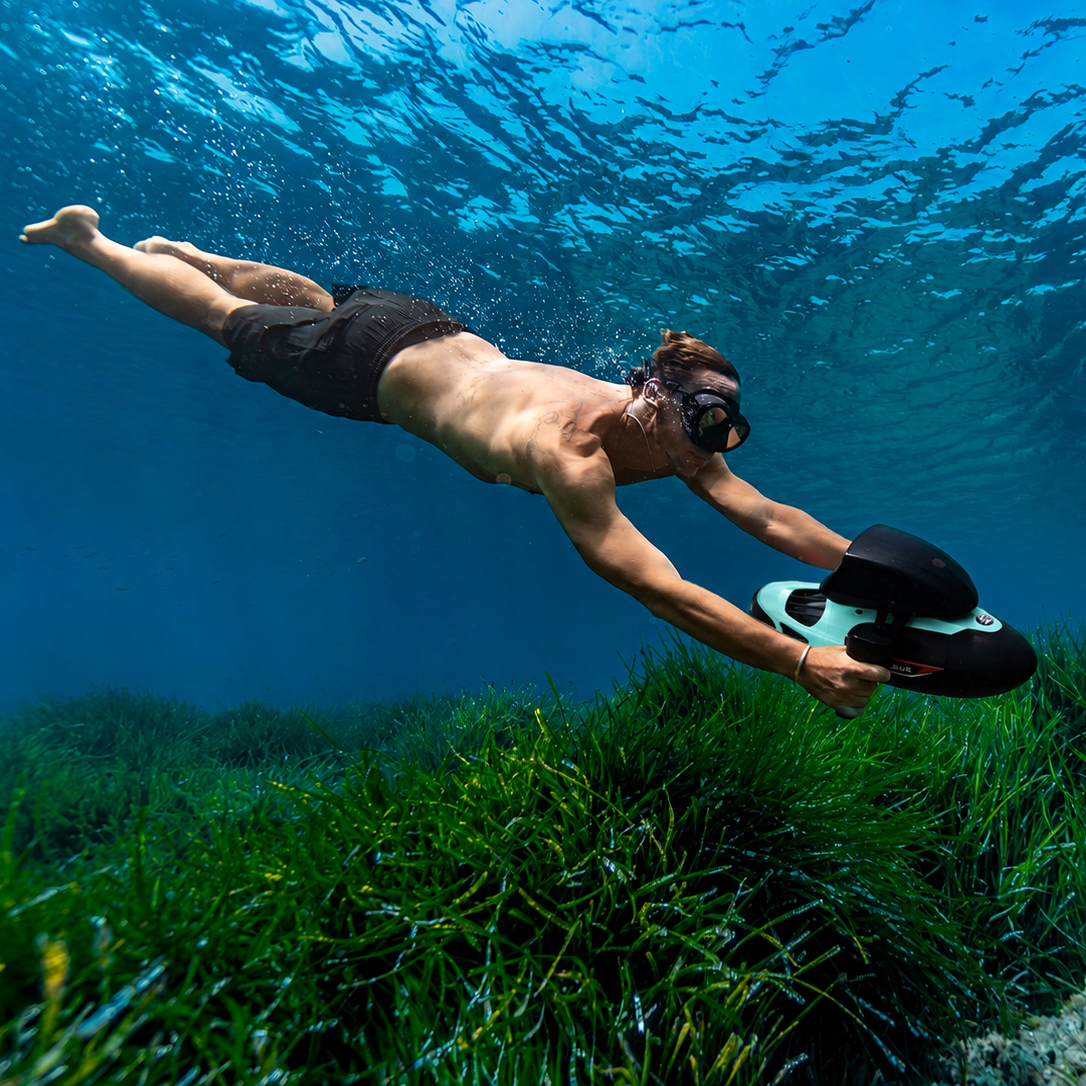 SUBLUE VAPOR Underwater Scooter – 6.21 MPH Pump-Jet Propulsion with Smart Dive Display