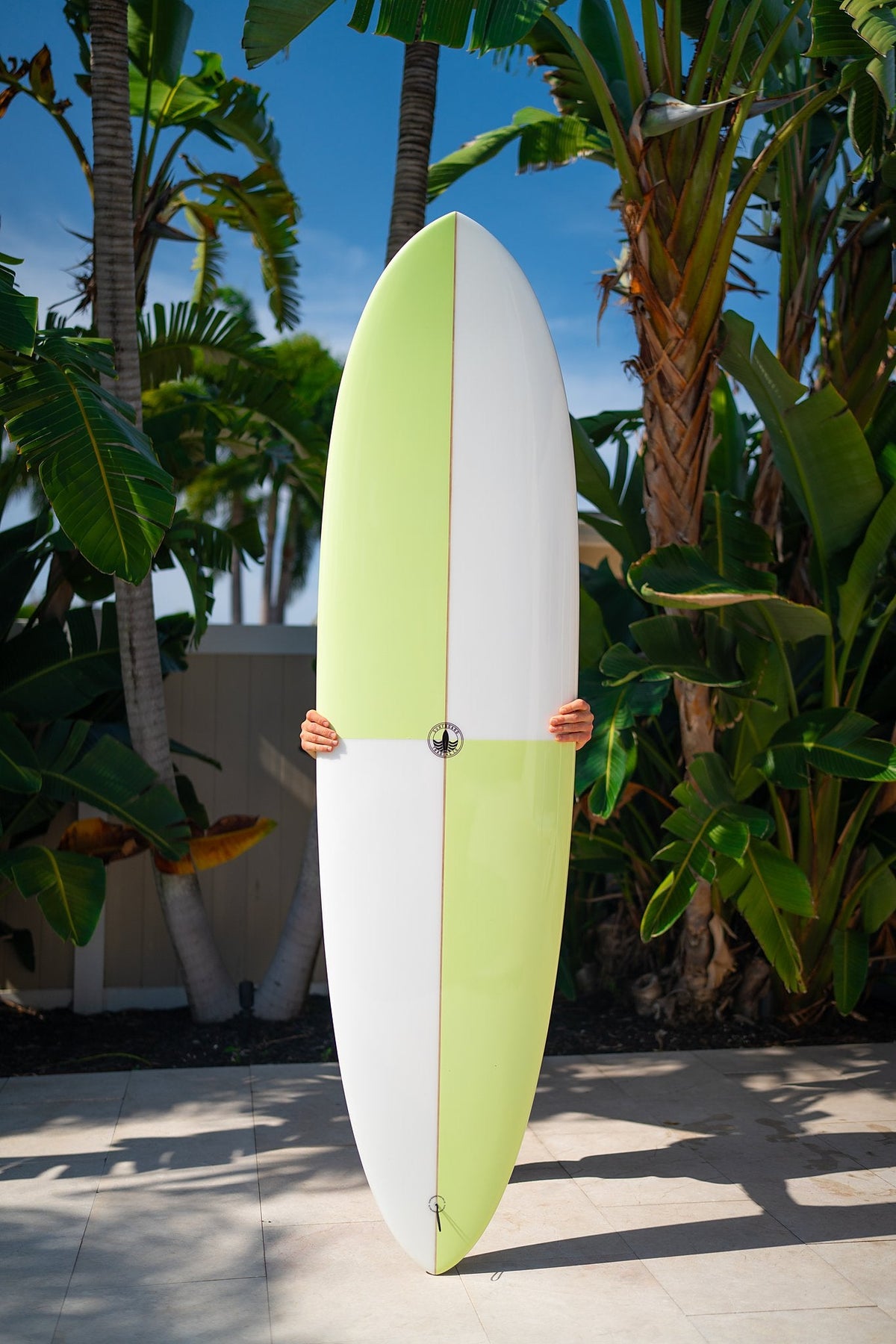 Dumplin Mid Length Surfboard – Checkered Sea Glass - Ships 10/16/26