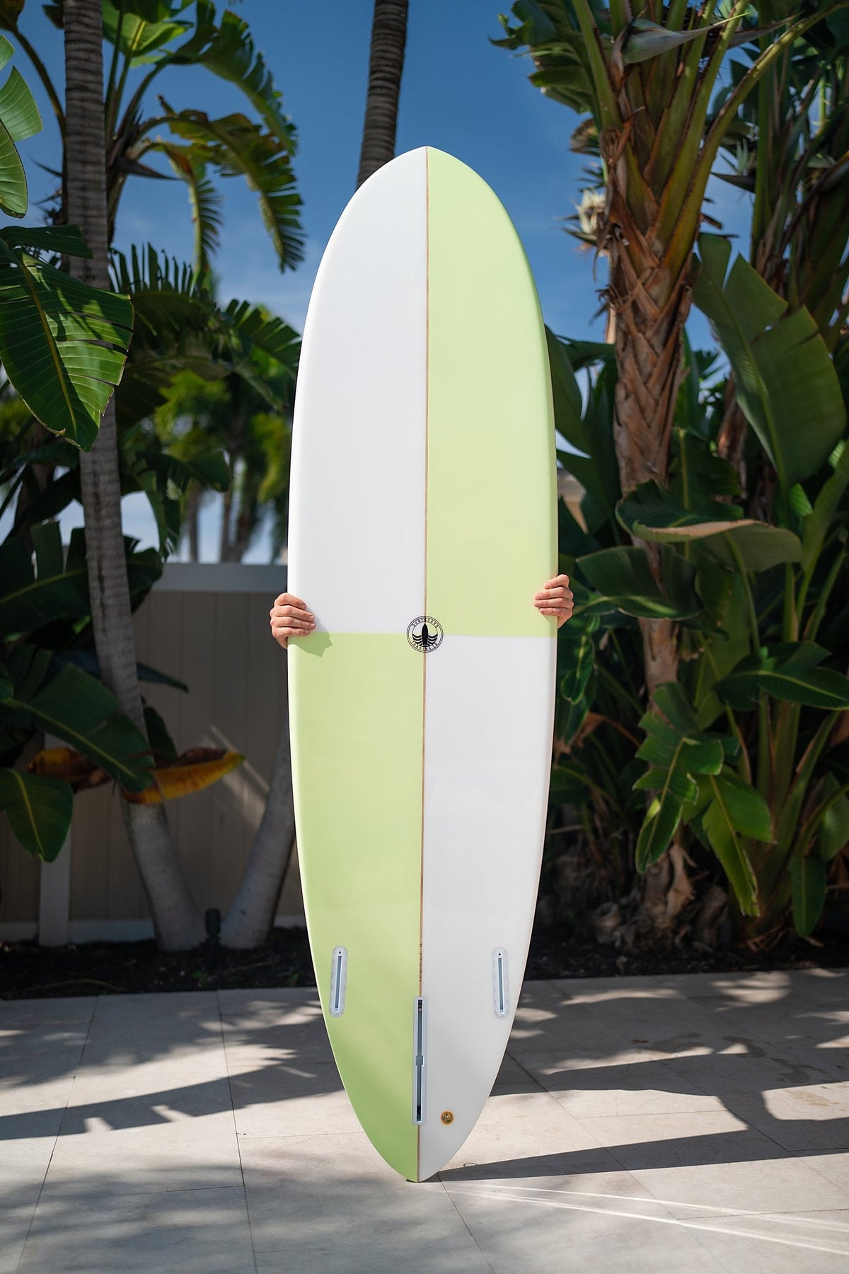 Dumplin Mid Length Surfboard – Checkered Sea Glass - Ships 10/16/26
