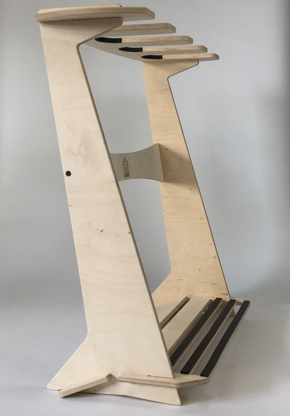 Freestanding Surfboard Rack – Baltic Birch Floor Display with Protective Padding