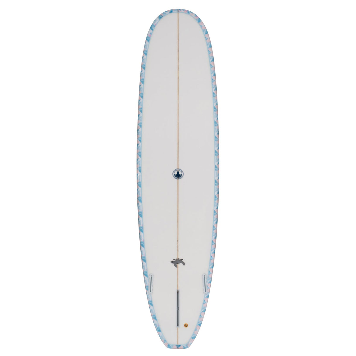 The Baby Log Beginner Longboard Surfboard – Floral Blue - Ships 10/16/26
