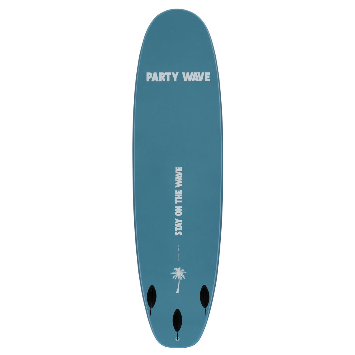 7' Party Wave Soft Top Surfboard – 53L Foam Board with Fins