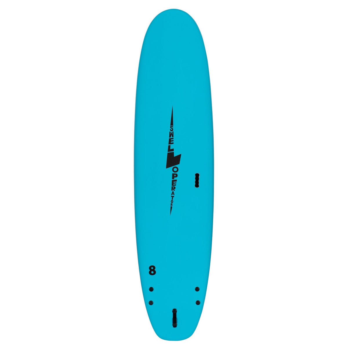8' Swell Operator Soft Top Surfboard – 66L Foam Board with Fins