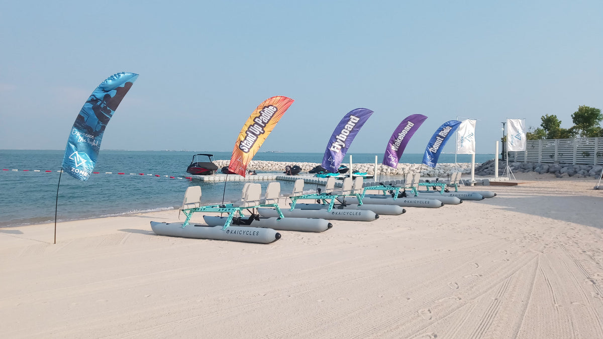 ONA Multi-Person Water Bike – Inflatable Pedal Catamaran with Optional Electric Motor