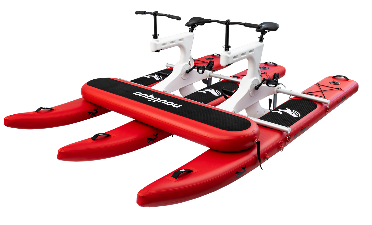 Nautiqua BORACAY 2-Person Catamaran Water Bike – Inflatable Drop-Stitch Pontoons & Direct Pedal Drive