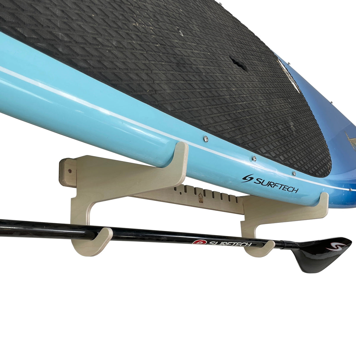 Rado Racks Port SUP Wall Rack – Adjustable Baltic Birch Paddleboard Storage