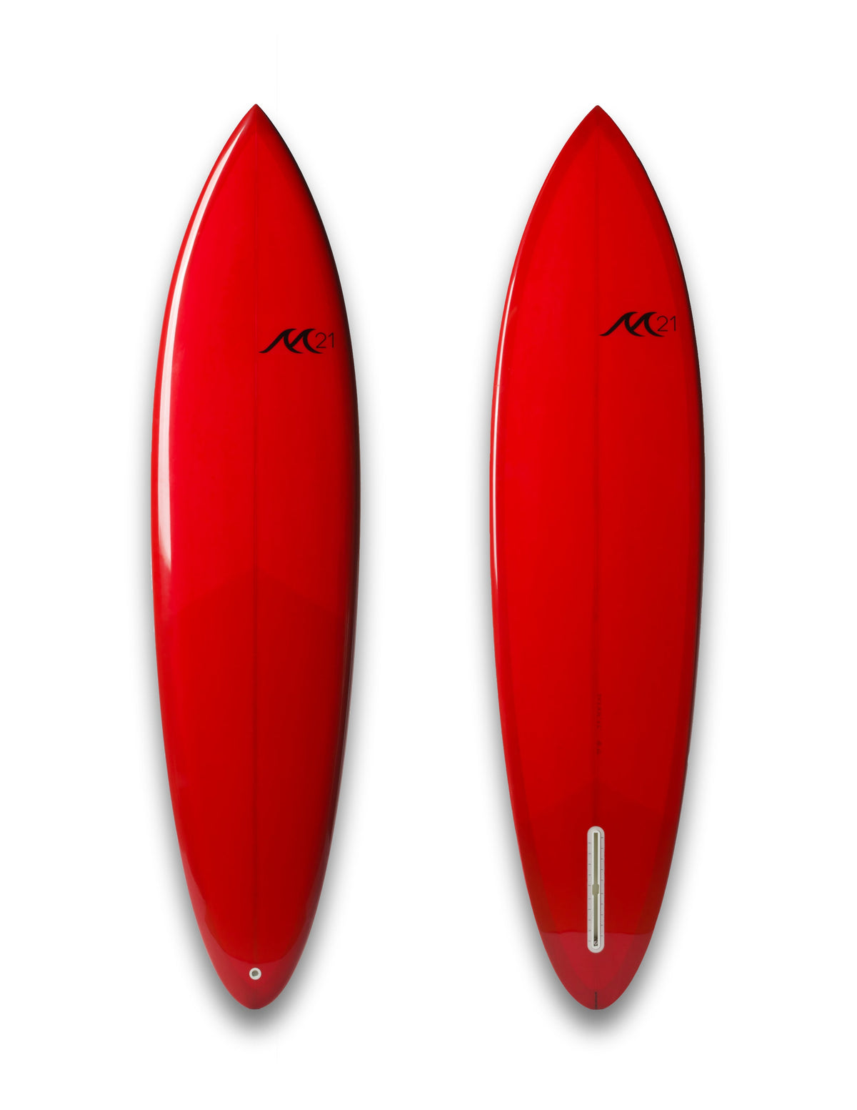 Modern Single Fin Surfboard – 7'0" Retro-Style PU Board, 43.6L