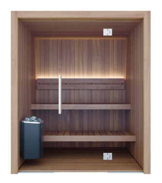 MrSteam INDO Indoor Sauna – Premium Thermal-Aspen Sauna with Glass Front & Touchscreen Controls