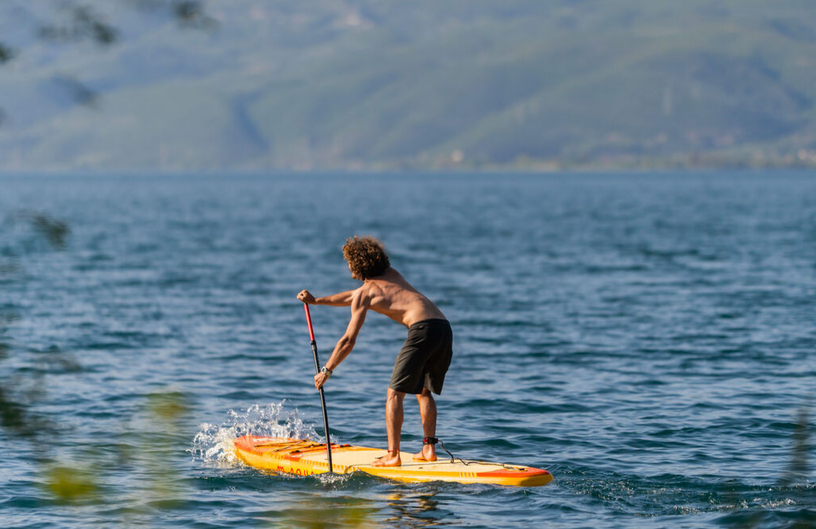 Fusion (Before Sunset) All-Around iSUP (3.3m/15cm) With Aluminum SPORTS III Paddle And Safety Leash