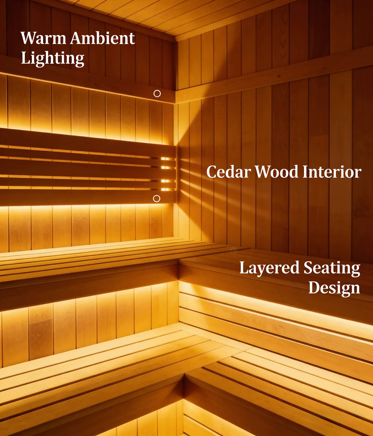Panoramic Round Outdoor Sauna – Curved Glass Front, Custom Sizing & Complete Heating Package