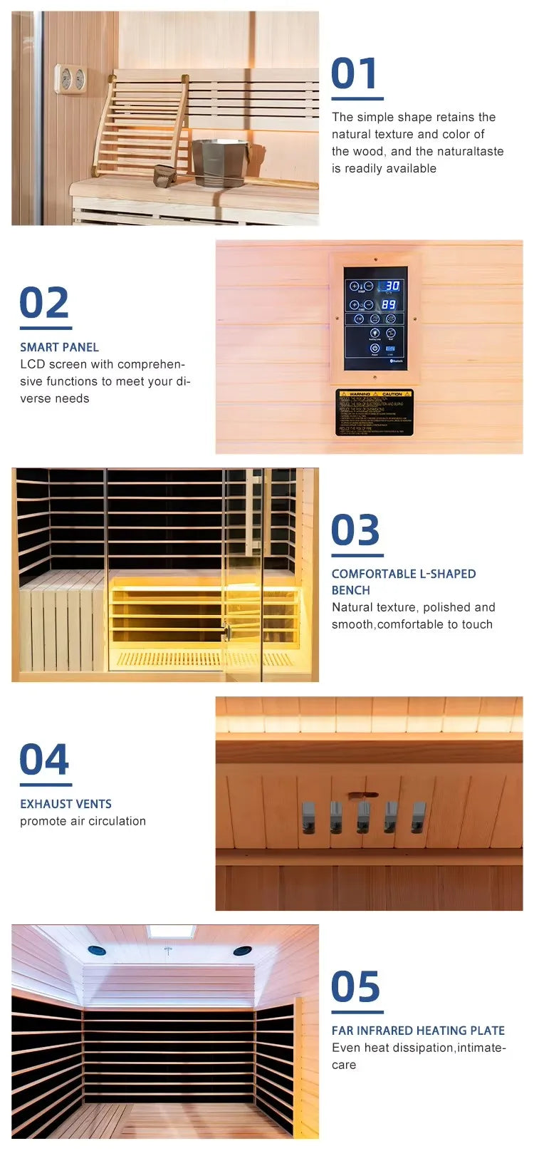 One-Person Indoor Dome Sauna – Solid Wood Cabin with Digital Controls & USB Port