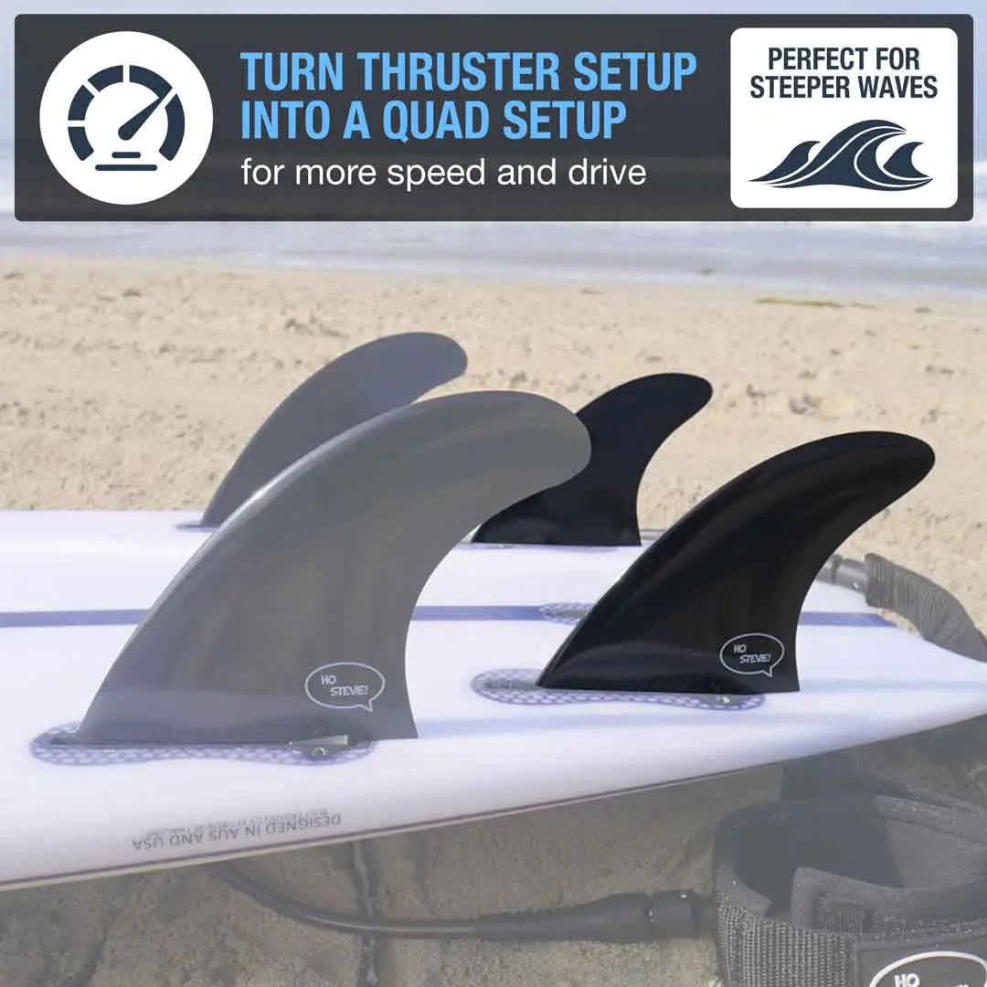 FRP Side Bite & Rear Trailer Surfboard Fins – 2-Piece Set with Hardware
