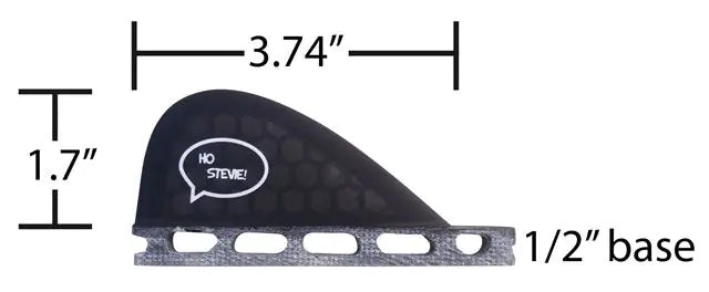 Surfboard 5th Stabilizer Fin – Fiberglass Honeycomb with Screws & Fin Key