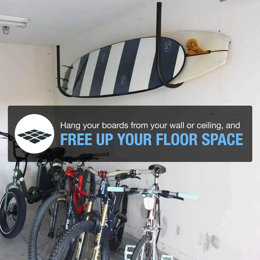 Surfboard Ceiling &amp; Wall Rack – Heavy-Duty SUP & Multi-Board Storage