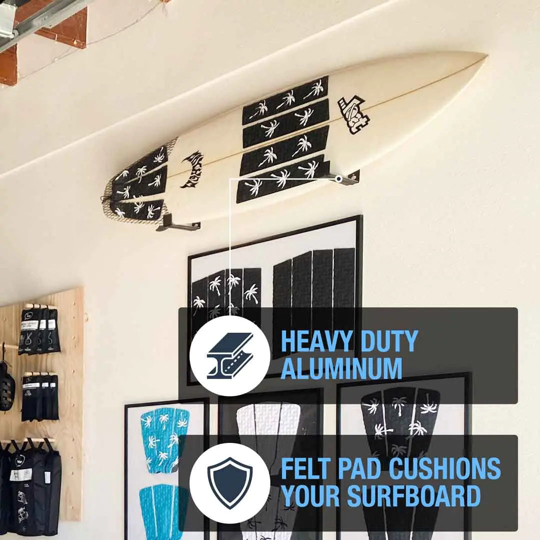 Metal Surfboard Wall Mount – Minimalist Surfboard Display Rack