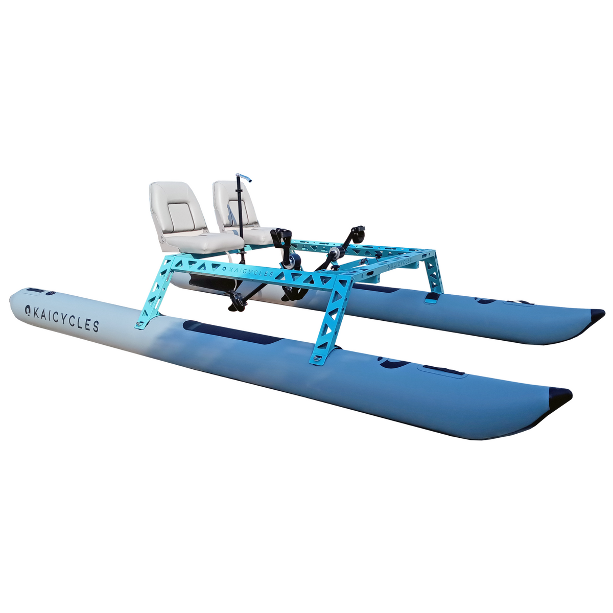 ONA Multi-Person Water Bike – Inflatable Pedal Catamaran with Optional Electric Motor