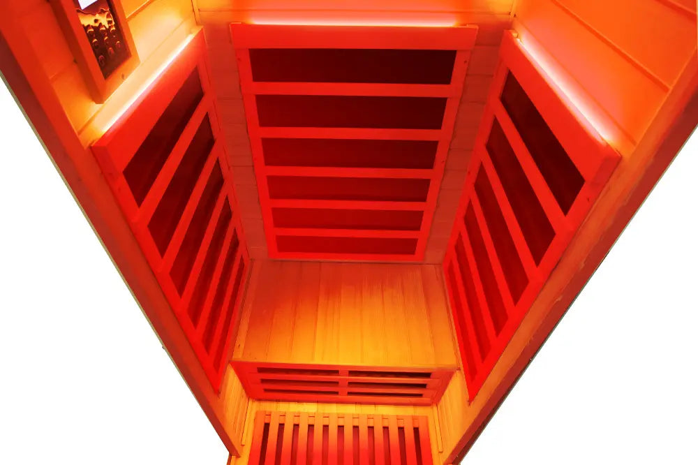 Single-Person Infrared Sauna – Compact Hemlock Wood Sauna for Home Wellness