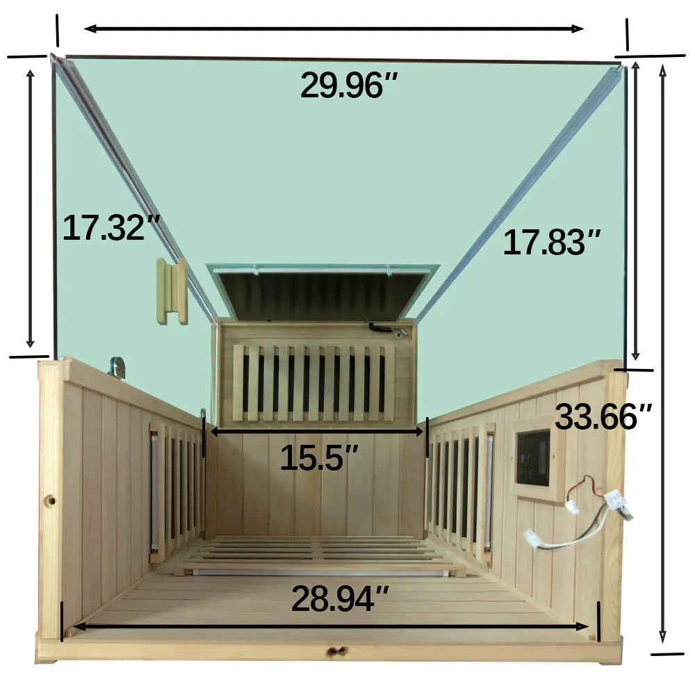 Wizzisaunas 909MX Panoramic Infrared Sauna – Smart App Control & 270° Glass Design