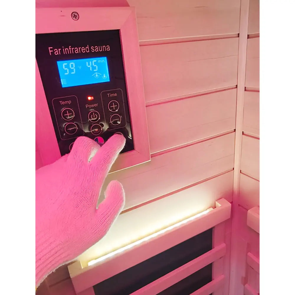 Wizzisaunas 909MX Panoramic Infrared Sauna – Smart App Control & 270° Glass Design