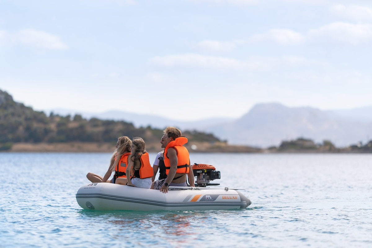 Aqua Marina A-Deluxe 2.77M Inflatable Boat – Aluminum Deck Tender with Outboard Compatibility - Aloha Swim Wellness