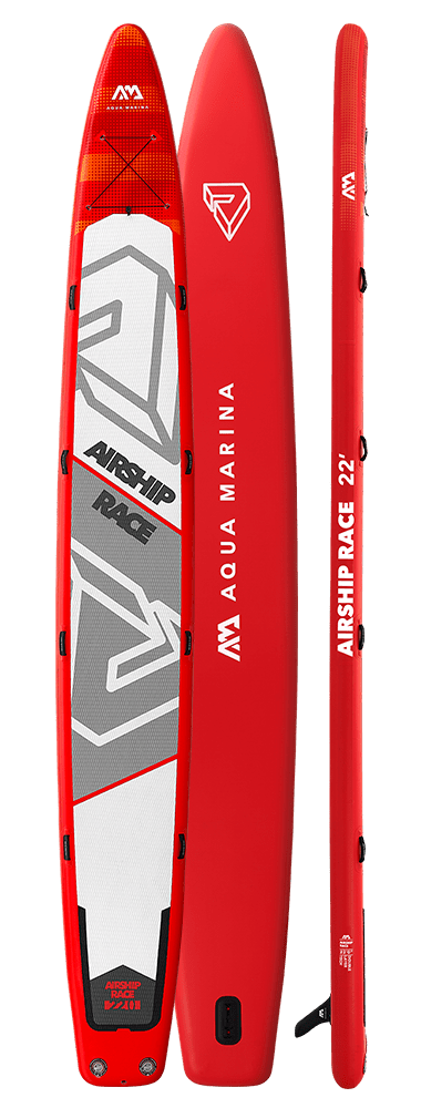 Aqua Marina Airship Race 22'0" Multi-Person Inflatable Race SUP – High-Speed Team Paddleboard - Aloha Swim Wellness