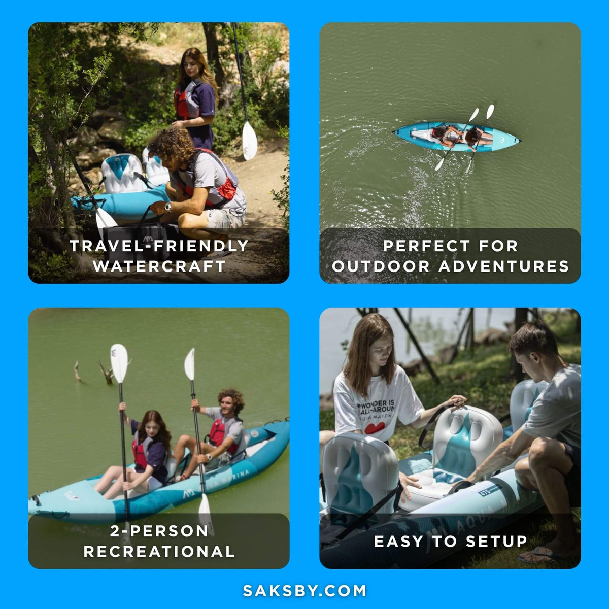 Aqua Marina BETTA BE-412 14-Foot Tandem Kayak - Aloha Swim Wellness