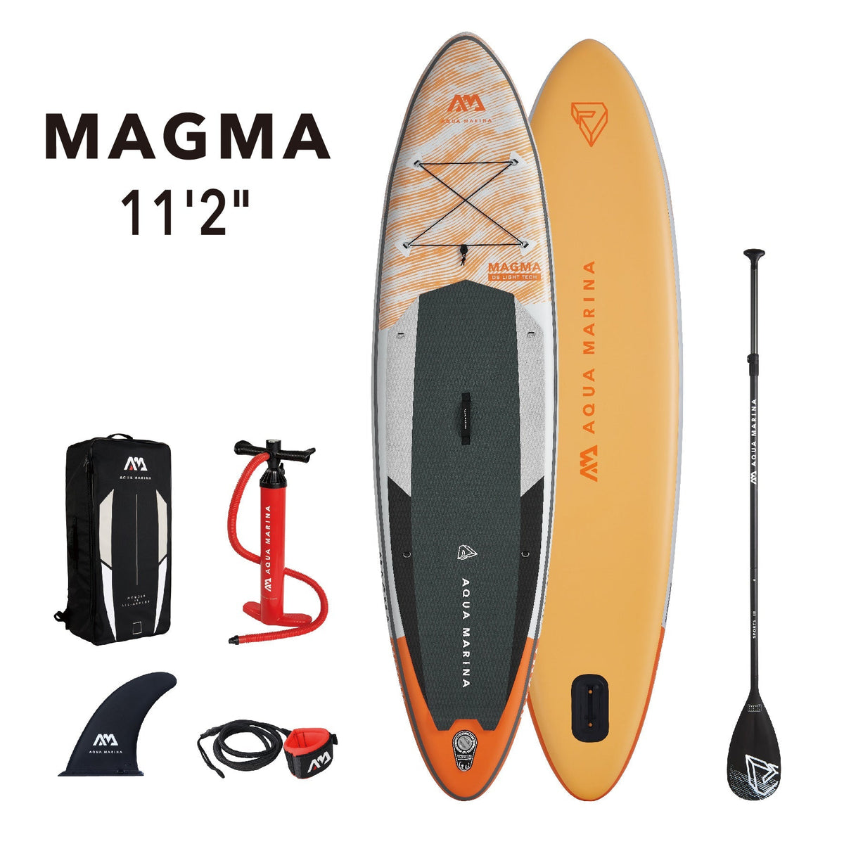 Aqua Marina MAGMA 11'2" Inflatable Paddle Board All-Around Advanced SUP - Aloha Swim Wellness