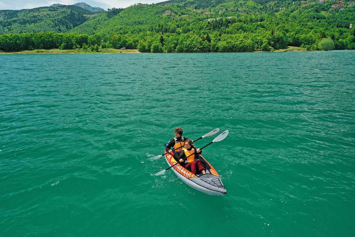 Aqua Marina Memba 12'10" Tandem Touring Inflatable Kayak – Efficient Long-Distance Touring - Aloha Swim Wellness