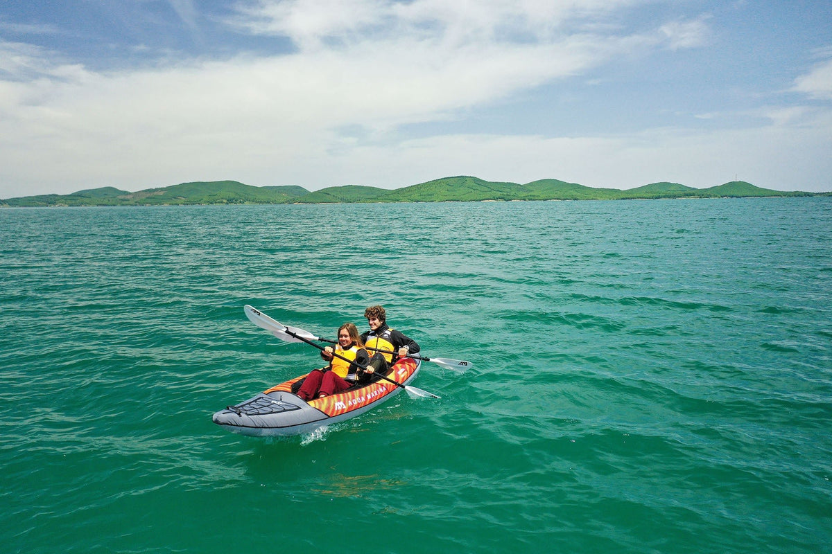 Aqua Marina Memba 12'10" Tandem Touring Inflatable Kayak – Efficient Long-Distance Touring - Aloha Swim Wellness